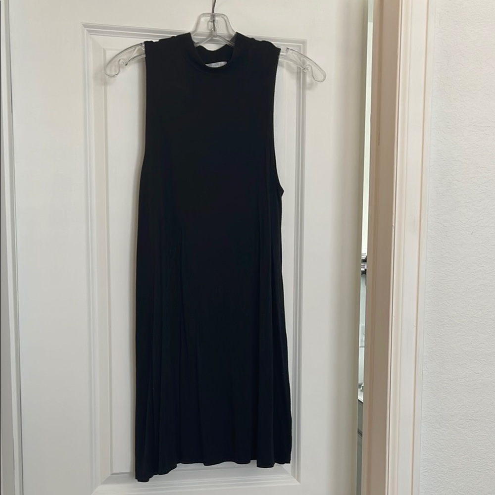 Abound Black Mock Neck Sleeveless Sheath Mini Dress